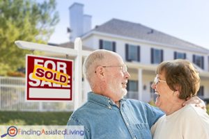 senior couple selling their house