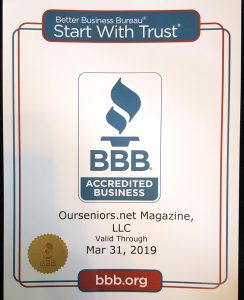 OurSeniors.net Magazine BBB 'A' rating