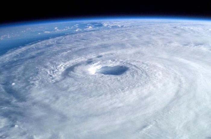 Hurricane from satellite