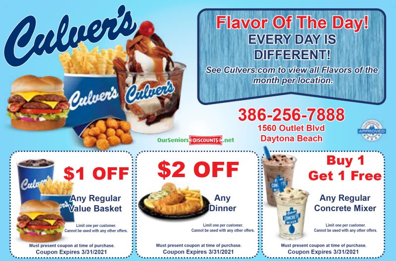 Enjoy An OurSeniors Discount At Culver s Restaurants OurSeniors