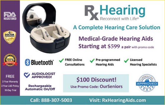 Rx Hearing Aid Half Page Ad