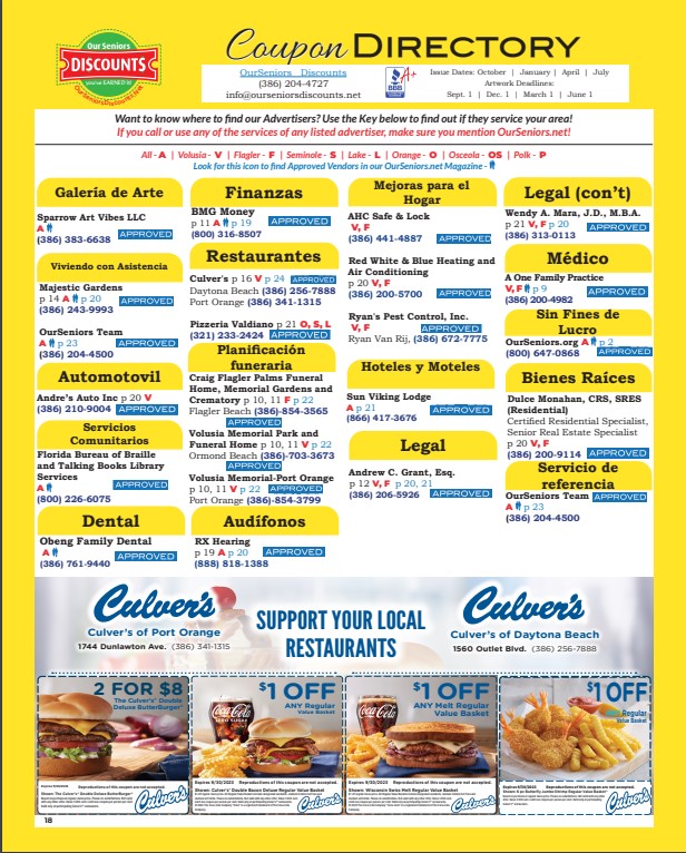 Coupon Book Page 18 Spanish