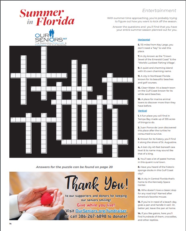 Crossword Puzzle Page 14