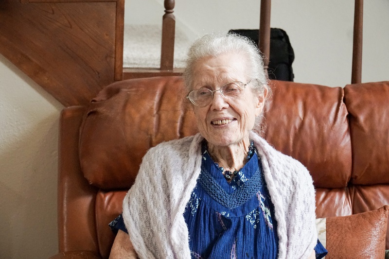 woman in an assisted living facility