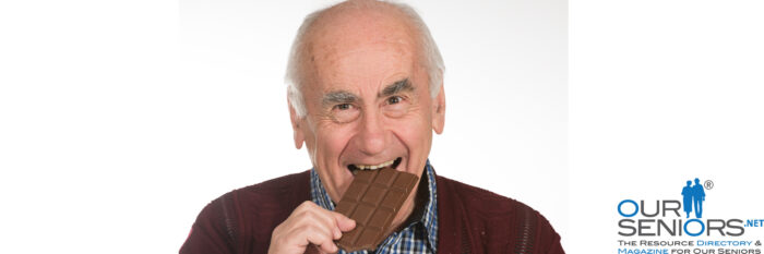 Senior Eating Chocolate