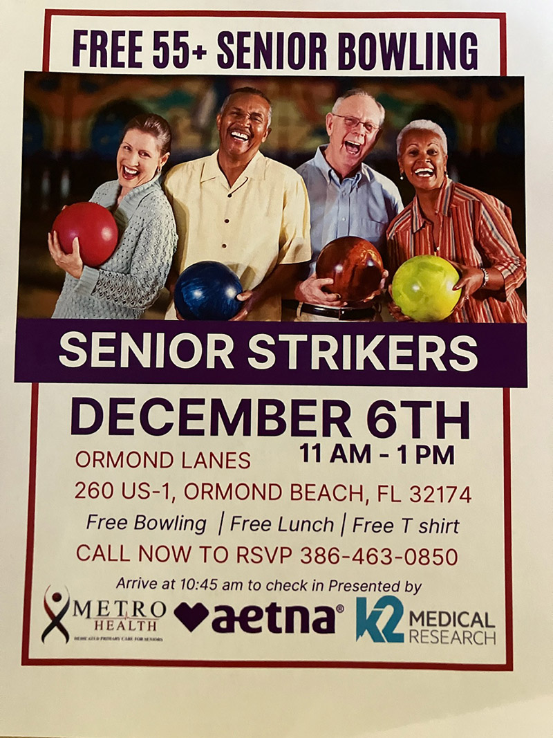 Free 55+ Senior Bowling