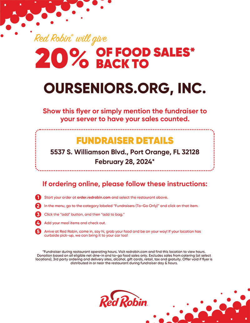 Red Robin Special Fundraiser – February 28, 2024