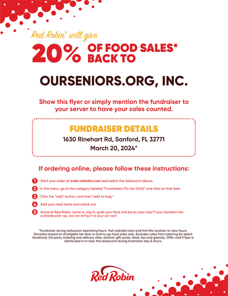 Red Robin Special Fundraiser – March 20, 2024