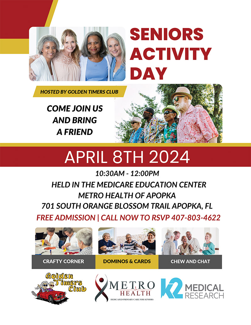 Seniors Activity Day – April 8, 2024