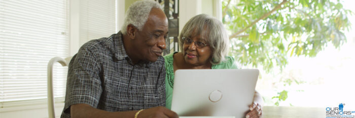 Senior couple dealing with retirement and finances Slider