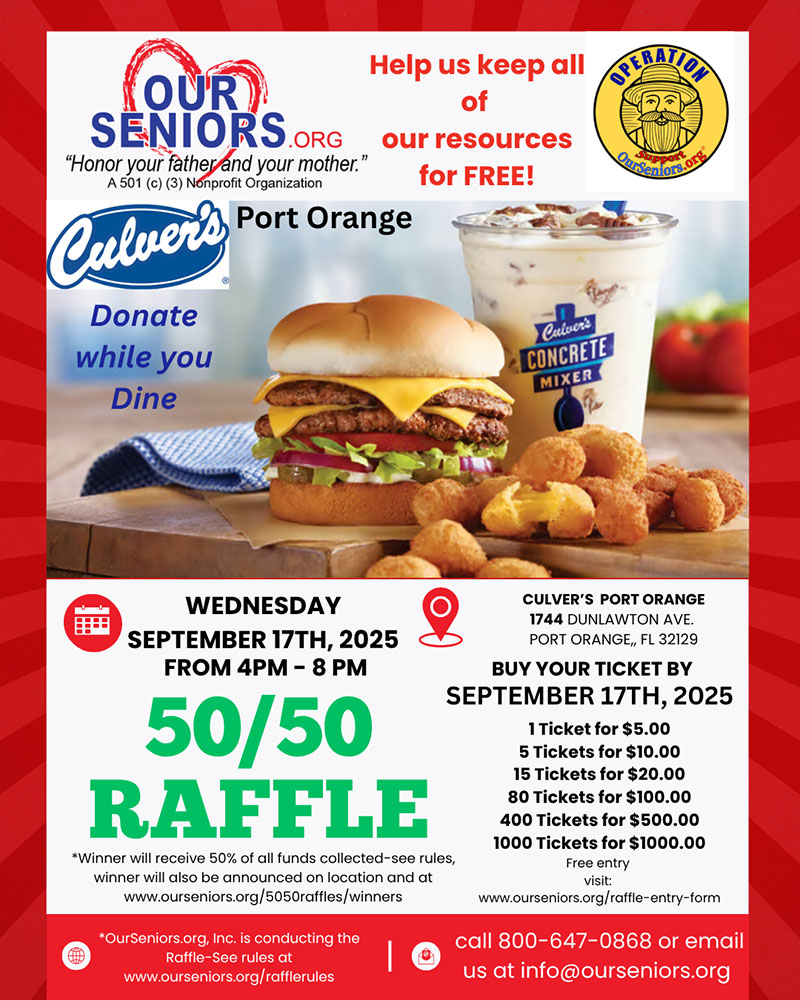 50/50 Raffle – September 17, 2025 - OurSeniors.net