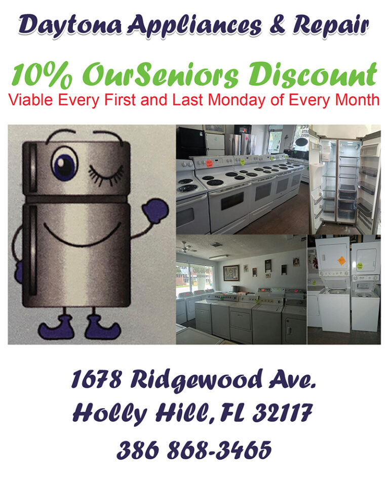 Daytona Appliances Repair Quarter Page Ad 768x954