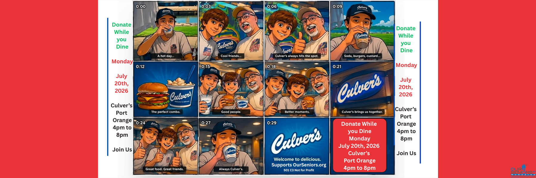 Culvers Donate While You Dine July 2026 Slider