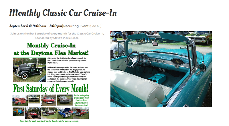 Daytona Flea & Farmer’s Market Car Event